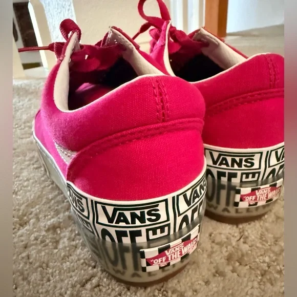 VANS OLD SKOOL STACKED LOGO STACK, CABARET, SIZE 9 WOMENS - Picture 14 of 15